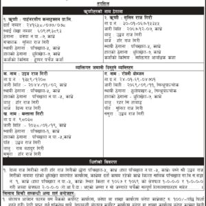 7 Days auction notice of Partenership Construction pvt. ltd.