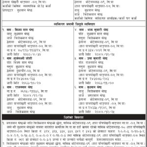7 days auction notice of Amare bangur Rechearch & Buddhaman Malkhad